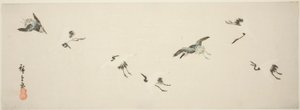 Grues en vol - Utagawa Hiroshige