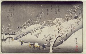 Neige du soir sur le mont Asuka, de Huit vues des environs d