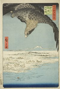 Fukagawa Susaki et Jumantsubo (Fukagawa Susaki Jumantsubo), de la série "Cent vues célèbres d