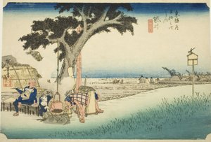 Fukuroi : Étal de thé, de la série "Les Cinquante-trois Stations du Tokaido" - Utagawa Hiroshige