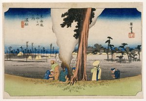 Hamamatsu, des Cinquante-trois stations sur la route du Tokaido, vers 1834 - Utagawa Hiroshige