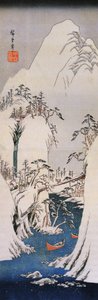 Hiroshige, Une gorge enneigée - Utagawa Hiroshige