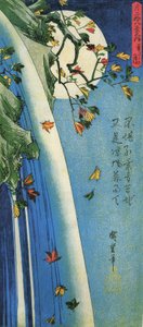 Hiroshige, La lune sur une cascade