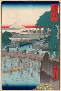Pont Ichikobu, 1858 - Utagawa Hiroshige