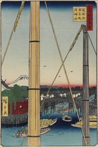 Pont Inari et sanctuaire Minato, Teppo_zu, mars 1857