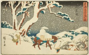 Ishiyakushi, de la série "Les cinquante-trois stations du Tokaido," également connue sous le nom de Gyosho Tokaido - Utagawa Hiroshige