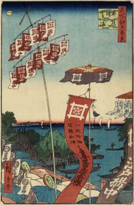 Pont Kanasugi, Shibaura, juillet 1857