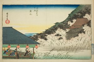 Temple de Kiyomizu, de la série "Lieux célèbres de Kyoto (Kyoto meisho no uchi)" - Utagawa Hiroshige