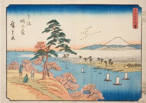 Konodai dans la province de Shimosa, de la série "Trente-six vues du mont Fuji" - Utagawa Hiroshige