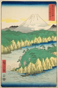 Lac à Hakone, de la série "Trente-six vues du mont Fuji"