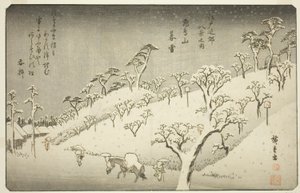 Neige persistante à Asukayama (Asukayama no bosetsu), de la série "Huit vues des environs d