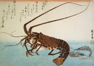 Homard et crevettes, 1832-1834 - Utagawa Hiroshige