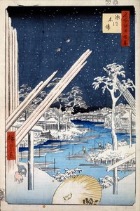 Chantiers de bois à Fukagawa Cent vues célèbres d