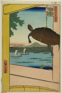 Pont Mannen, Fukagawa (Fukagawa Mannenbashi), de la série "Cent vues célèbres d