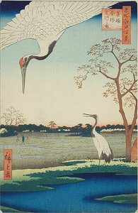 Minowa, Kanasugi, Mikawashima, n° 102 de la série "Cent vues célèbres d