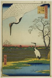 Minowa, Kanasugi, Mikawashima, de la série "Cent vues célèbres d