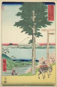 Mont Kano dans la province de Kazusa (Kazusa Rokusozan), de la série "Trente-six vues du mont Fuji (Fuji sanjurokkei)" - Utagawa Hiroshige