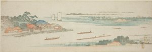 Embouchure de la rivière Naka (Nakagawa guchi no zu), d