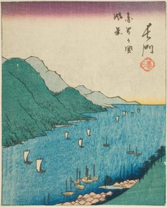 Nagato, section de la feuille n° 15 de la série "Images découpées des provinces (Kunizukushi harimaze zue)"