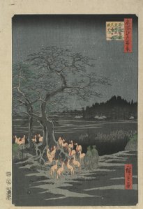 Réveillon du Nouvel An aux feux follets au Hackberry Tree à O_ji, 1857