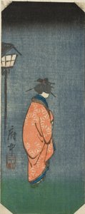 Nichomachi à Fuchu, section de la feuille no. 6 de la série "Images des cinquante-trois stations du Tokaido"