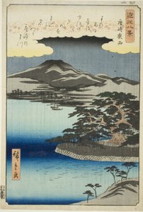 Pluie Nocturne à Karasaki, de la série "Huit Vues d