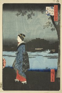 Vue nocturne de la colline de Matsuchi et du canal de San