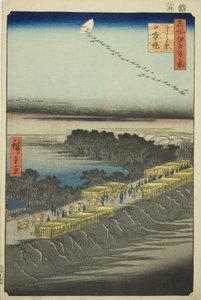 Nihon Embankment, Yoshiwara, de la série "Cent vues célèbres d