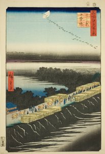 Digue de Nihon, Yoshiwara, de la série "Cent vues célèbres d