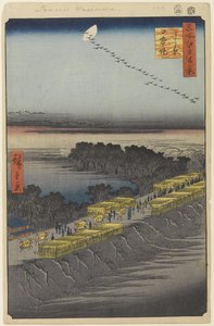 Digue de Nihon, Yoshiwara, n° 100 de Cent vues célèbres d