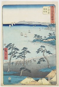 Maison de pêcheur n°10 sur une plage, Odawara, juillet 1855