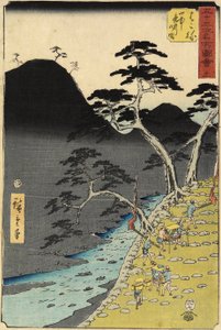 No.11 Rivière dans la montagne la nuit, Hakone, juillet 1855