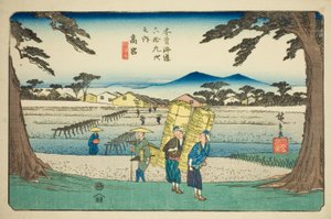 N° 65 : Takamiya, de la série "Soixante-neuf stations du Kisokaido (Kisokaido rokujukyu tsugi no uchi)" - Utagawa Hiroshige