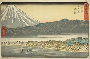 Numazu—No. 13, de la série "Les Cinquante-trois Stations du Tokaido (Tokaido gojusan tsugi)", également connue sous le nom de Reisho Tokaido - Utagawa Hiroshige