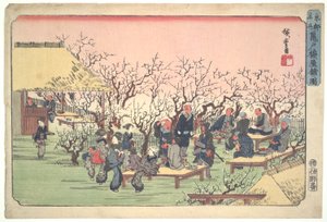 Fleurs de prunier dans le jardin de Kameido - Utagawa Hiroshige