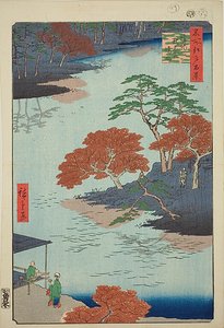 Précisions sur le sanctuaire Akiba, Ukeji (Ukeji Akiba no keidai), n° 91 de la série "Cent vues célèbres d