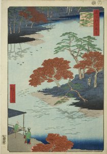 Enceintes du sanctuaire Akiba, Ukeji (Ukeji Akiba no keidai), de la série "Cent vues célèbres d