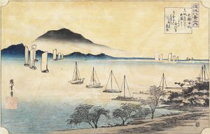 Voiles de retour à Yabase, c. 1834