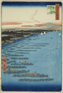 Côte de Samezu à Shinagawa Sud (Minami-Shinagawa Samezu kaigan), de la série "Cent vues célèbres d