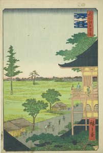 Sazai Hall du temple des Cinq Cents Rakan (Gohyaku Rakan Sazaido), de la série "Cent vues célèbres d