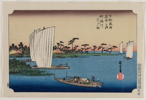 Pins dispersés par la rivière Tone, de la série La route de Narita dans la province de Shimosa