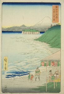Plage de Shichiri dans la province de Sagami, de la série "Trente-six vues du mont Fuji" - Utagawa Hiroshige