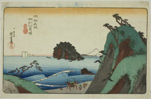 Shichirigahama dans la province de Sagami (Soshu Shichirigahama), de la série "Lieux célèbres du Japon (Honcho meisho)" - Utagawa Hiroshige