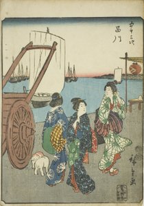 Shinagawa, de la série "Cinquante-trois Stations [du Tokaido]" - Utagawa Hiroshige