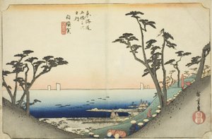 Shirasuka : Vue de la pente Shiomi, de la série "Les Cinquante-trois Stations du Tokaido"