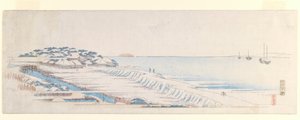 Aube Neigeuse à Susaki, de la série de Feuilles de Lettres, vers 1839-40 - Utagawa Hiroshige