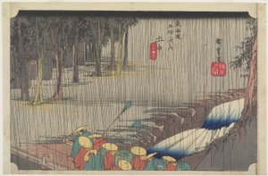 Pluie de Printemps, Tsuchiyama, c. 1833