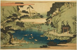 Takinogawa à Oji (Oji Takinogawa), de la série "Lieux Célèbres de la Capitale de l