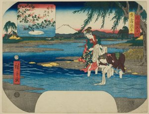 La rivière Chofu à Musashi et la rivière Noji à Omi, de la série "Six rivières précieuses dans diverses provinces" - Utagawa Hiroshige