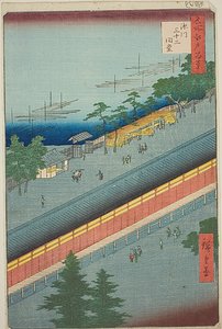 La salle des trente-trois baies de Fukagawa (Fukagawa Sanjusangendo), n° 69 de la série "Cent vues célèbres d